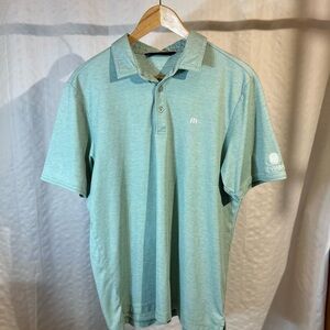 Travis Mathew Aqua Golf Polo With Aviara Embroidery